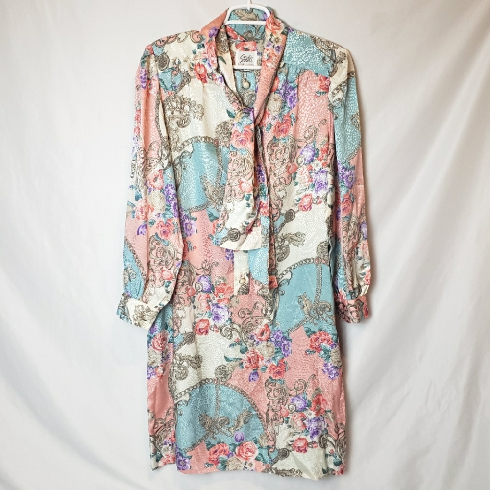 Vintage Union Made Floral Dress Size 16
